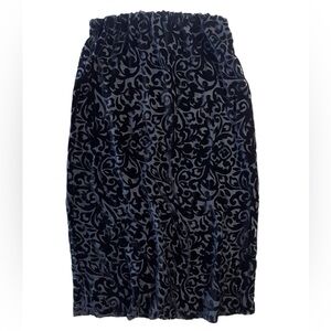 90s Velvet Burnout Maxi Skirt